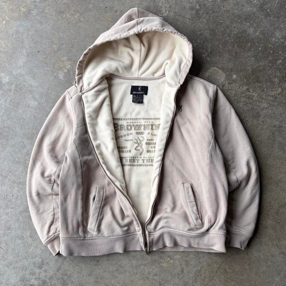 2000s browning fleece lined heavyweight zip up